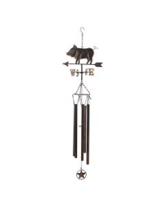 WEATHERVANE WIND CHIME - IRON PIG